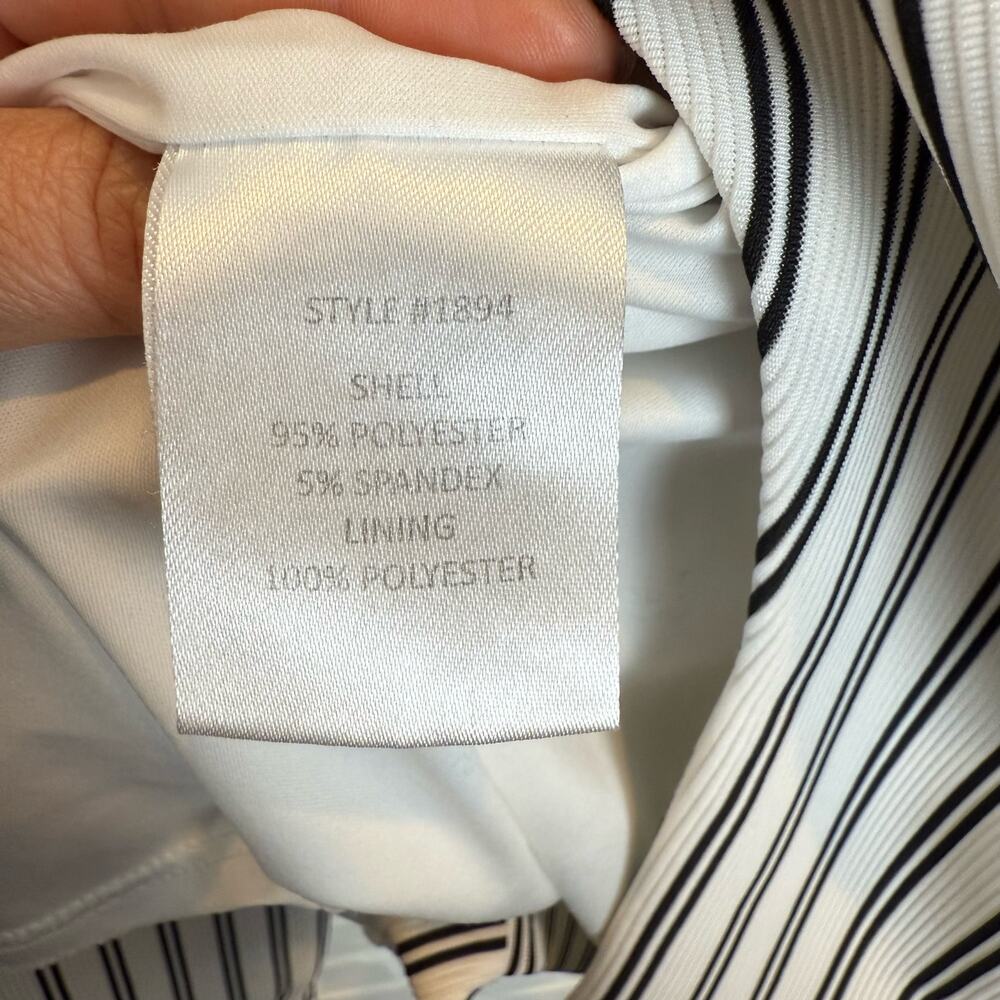 Anthropologie Hutch Dixie Sheath Dress White Black Striped Nautical Wrap Size XS - Picture 10 of 12